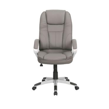 Директорски стол АЛЕКСАНДЪР- сив, еко кожа