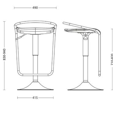 Бар стол CAMPARI зелен