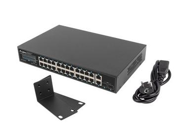 Комутатор Lanberg switch 24x 1GB poe+/2x GB 2x sfp rack 19' gigabit ethernet 250w
