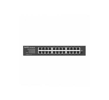 Комутатор ZyXEL GS1100-24E 24-port Gigabit Unmanaged switch v3, Fanless, 802.3az (Green), desktop/19' rackmount