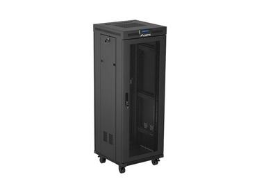 Комуникационен шкаф Lanberg rack cabinet 19' free-standing 32U/600X600 (FLAT PACK) with mesh door LCD black