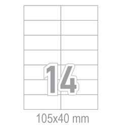 Самозалепващи етикети 105x40 14 бр.