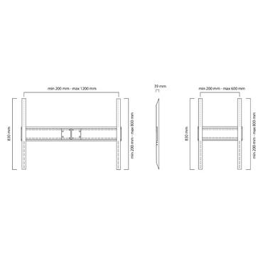 Стойка NewStar Flat Screen Wall Mount - ideal for Large Format Displays (fixed) - 150 KG