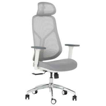 Директорски стол ЙОАН- снимка отпред, сив цвят