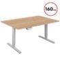 Бюро регулируемо ЛИБРЕ U1- сиви крака, плот цвят дъб