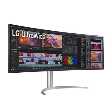 Монитор LG 49WQ95C-W, 49' 32:9 Curved UltraWide Dual QHD 5K 5120x1440 NANO IPS Panel, 144 Hz, USB Type-C, 5ms, 400 cd/m2, 1000:1, HDR400, HDR10, DCI-P3 98%, FreeSync, PIP, 2 PBP, HDMI, DisplayPort, Speacer 2ch 10W, Tilt, Height, Swivel, Titan