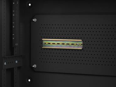 Комуникационен шкаф Lanberg rack cabinet 19' wall-mount 4U+3u/540x200 low-profile black (assembled)