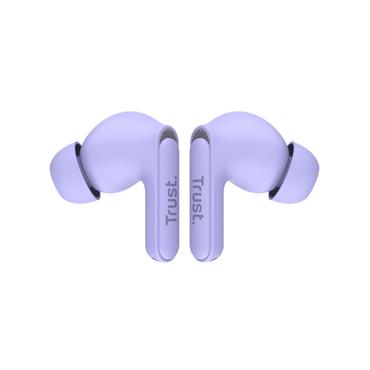 Слушалки TRUST Yavi Bluetooth ENC Earbuds Purple