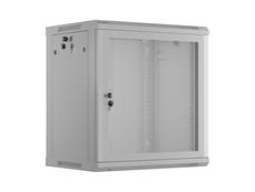 Комуникационен шкаф Lanberg rack cabinet 19' wall-mount 12U/600x450 with perforated door grey (flat pack)