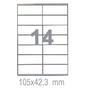 Самозалепващи етикети 105х42.3 14 бр.