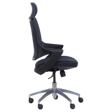 Директорски стол ХАРИЗАН- сниман отстрани, полипропиленова черна рамка