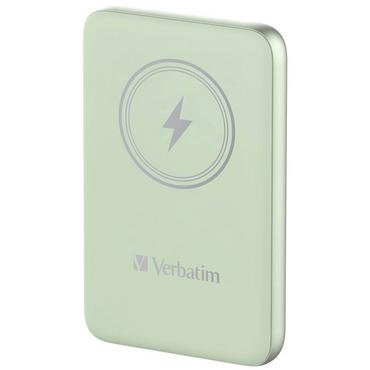 Външна батерия Verbatim MCP-10GN Power Pack 10000 mAh with UBS-C® PD 20W / Magnetic Wireless Charging 15W Green