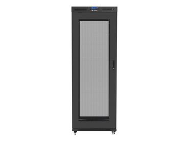 Комуникационен шкаф Lanberg rack cabinet 19' free-standing 42U/800x1000 (flat pack) with mesh door lcd black v2