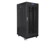 Комуникационен шкаф Lanberg rack cabinet 19' free-standing 27U / 600x800 self assembly flat pack with mesh door LCD, black