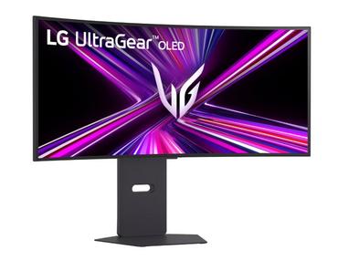 Монитор LG 34GX900A-B, 34', OLED UltraGear 21:9 Curved, IPS 0.03 ms, WQHD (3440x1440), 240Hz, HDR 10, 1500000:1, 250 cd/m2, DCI-P3 98.5%, VRR, Free-sync, G-Sync, USB-C, PD 65W, HDMI, DP, PBP, Speakers 7Wx2, LG Switch, Height, Swivel, Tilt, Black