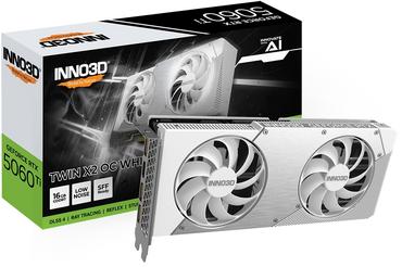 Видео карта Inno3D GeForce RTX 5060 Ti 16GB GDDR7 Twin X2 OC White