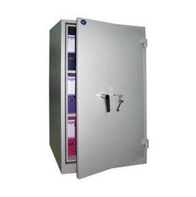 Огнеопорен архивен шкаф PMT KL - леко отворен, сниман отпред, с класьори вътре