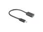 Адаптер Lanberg Adater Cable USB-C(M) 3.1->USB-A(F) OTG 15CM Black