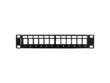 Пач панел Lanberg patch panel blank 12 port 1U with organizer for keystone modules black