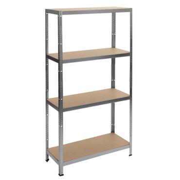 Метален стелаж BTL цинк 180x90x40см 600кг/ рафт - сглобен, празен, сниман отстрани