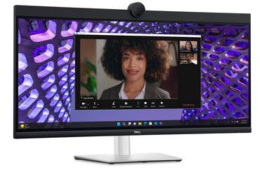 Монитор Dell P3424WEB, 34' Curved Video Conferencing, WQHD AG, IPS, 21:9, 5ms, 1000:1, 300 cd/m2, (3440x1440 ), 99% sRGB, HDMI, DP, USB-C, USB 3.2 hub, RJ45, ComfortView Plus, Height Adjustable, Swivel, Tilt, Black