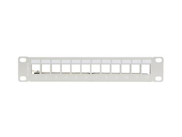 Пач панел Lanberg patch panel blank 12 port 1U 10' ftp for keystone modules grey v2