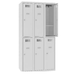 Метален гардероб FRT с 6 отделения с рафт 180х90х50 см