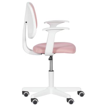 Детски стол СОФИ - снимка отстрани, бял полипропилен