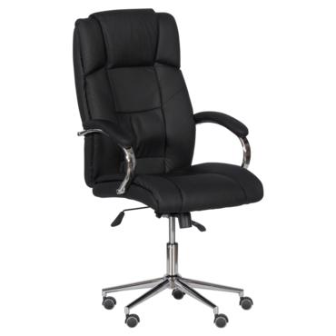 Директорски стол ЯВОР -снимка отпред, черен цвят