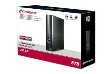 Твърд диск Transcend 8TB StoreJet 3.5' T3, Portable HDD, USB 3.1