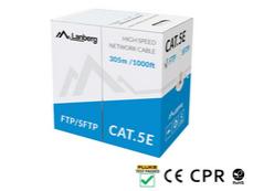 Кабел Lanberg LAN cable CAT.5e sftp 305m solid cu cpr + fluke passed grey